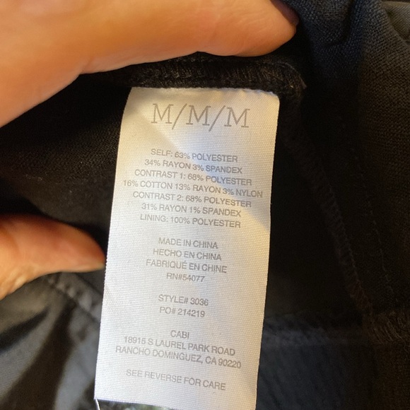 CAbi #3036 Media Tweed Green & Black Snap Button Jacket M - Picture 15 of 15